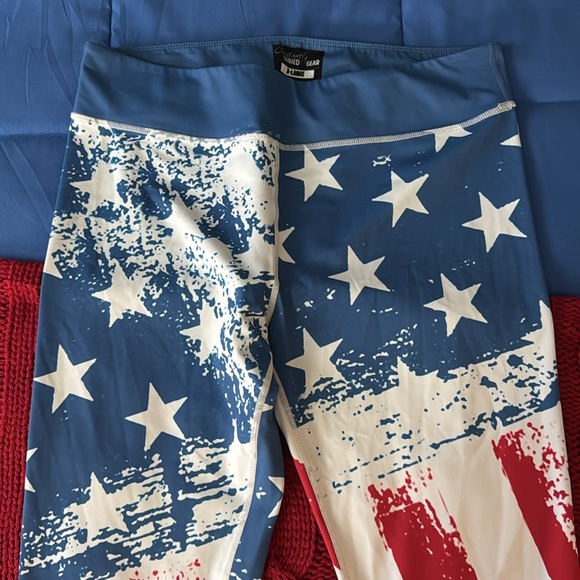 Constantly Varied Gear CVG Marrixan Flag Capri Leggings Sz XL! - Picture 2 of 5